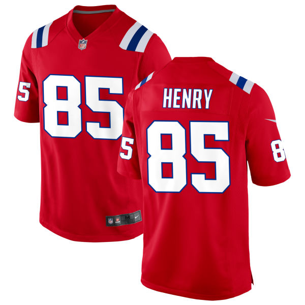 Hunter Henry Mens Stitched Authentic New England Patriots Alternate Number 85 Red Football Jersey