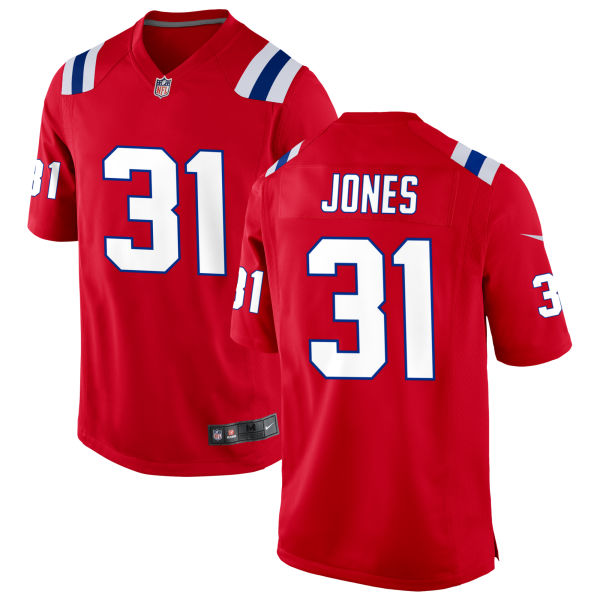 Jonathan Jones Alternate Mens Stitched Authentic New England Patriots Number 31 Red Football Jersey