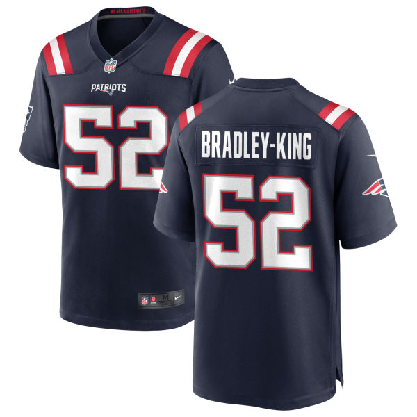 Home William Bradley-King Womens Stitched Authentic New England Patriots Number 52 Navy Football Jersey